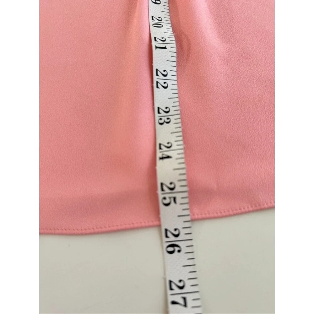 J. CREW Top Size 4 Pink Coral Sleeveless Blouse Size 4 Ruffle Collar Preppy